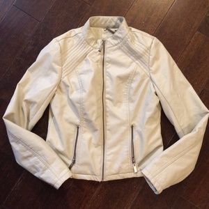 J2 Faux Leather Jacket Zip Front Size Small